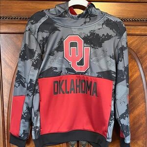 Gen 2 OU Boy’s Graphic Hoodie in Crimson and Gray